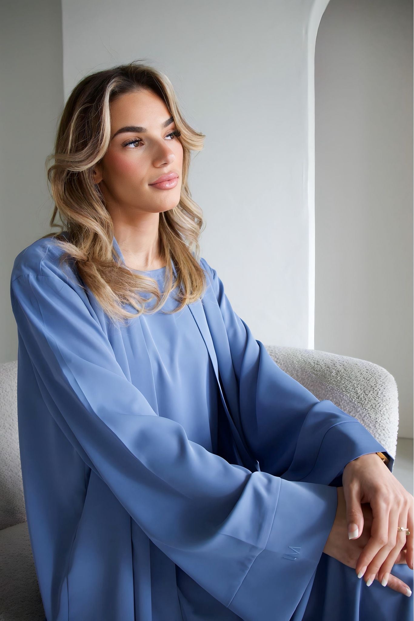 Abaya & kimono set ocean blue