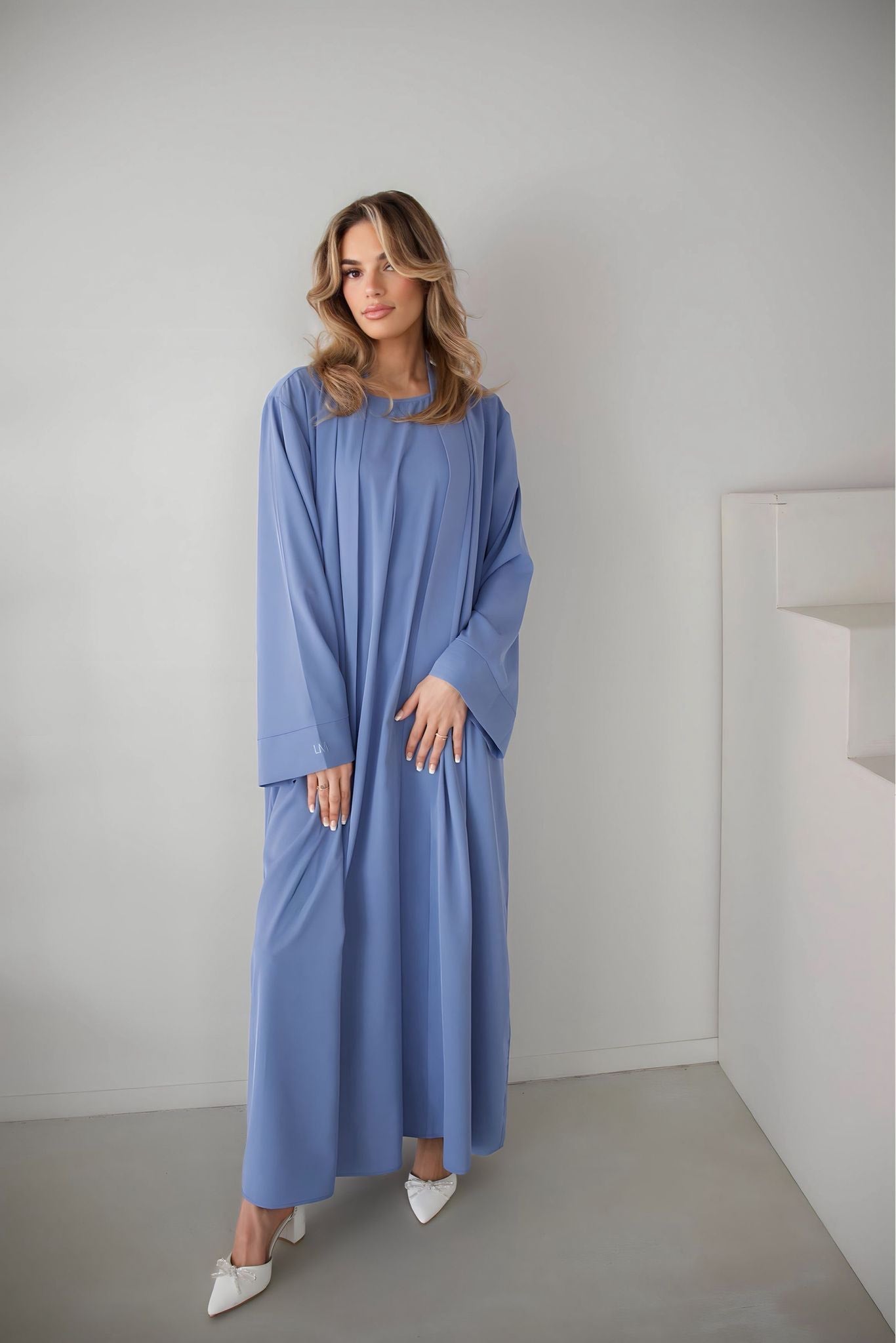 Abaya & kimono set ocean blue