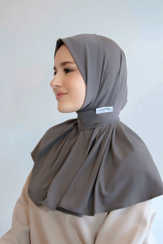 Instant hijab grey