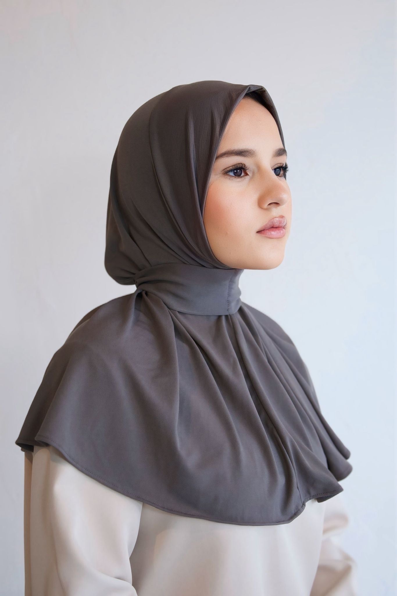 Instant hijab grey