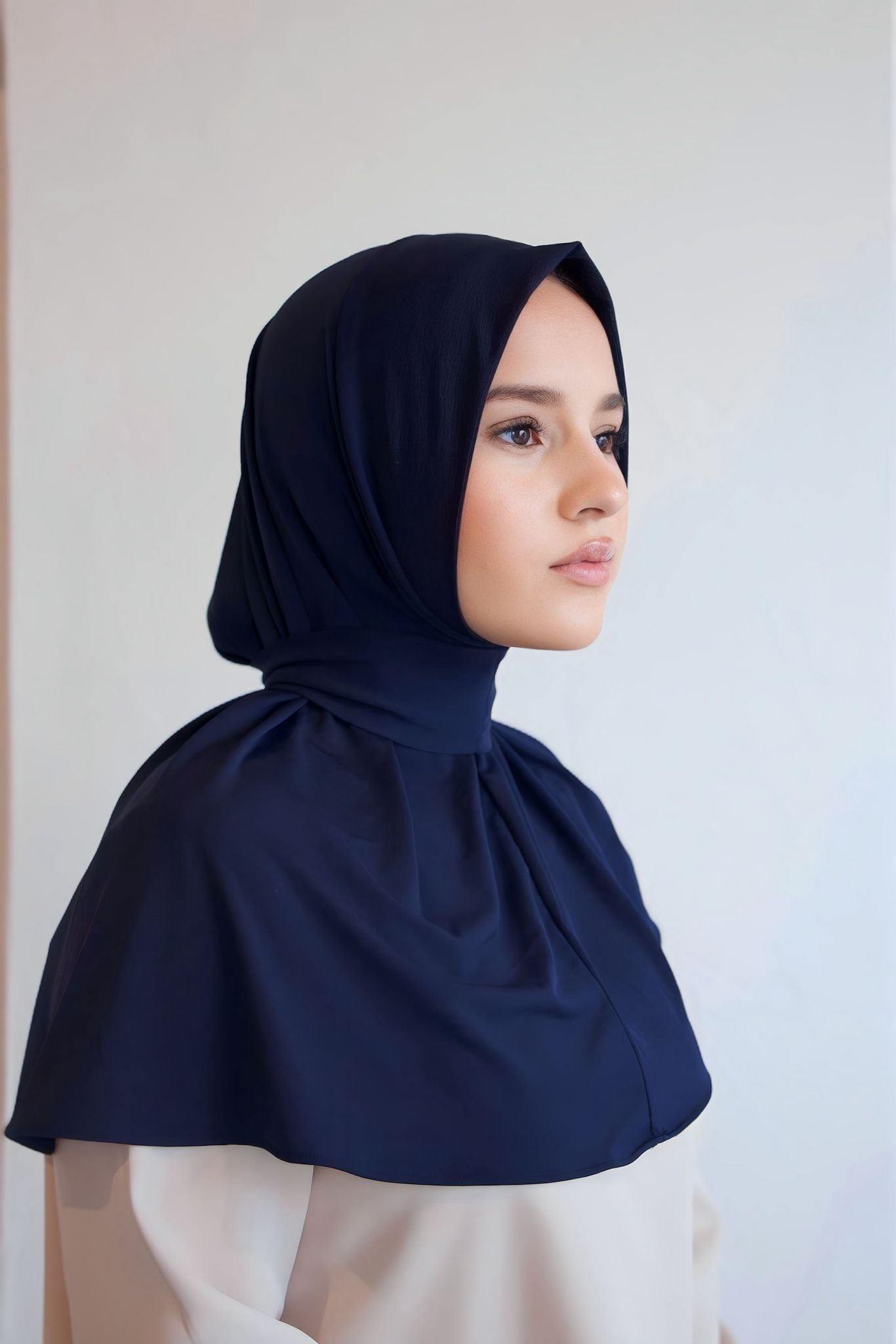 Instant hijab navy blue