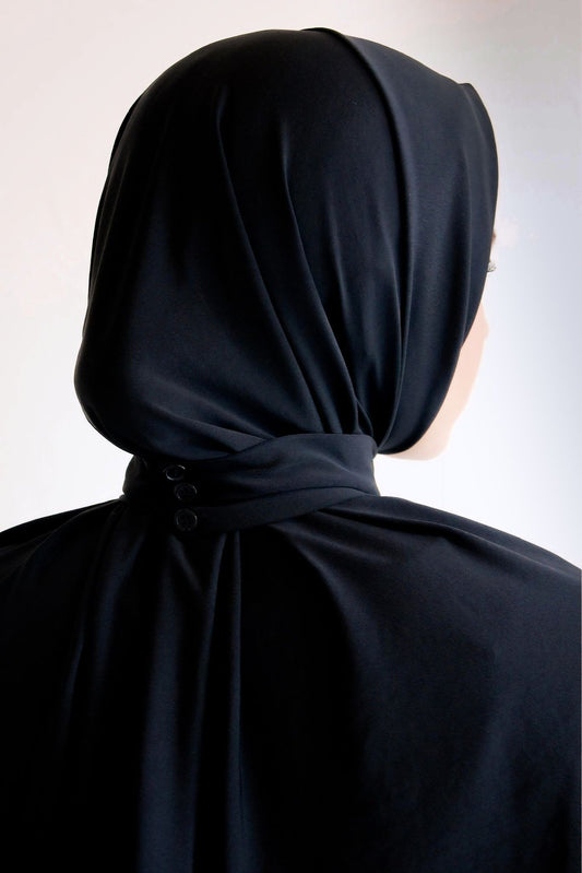 Instant hijab black