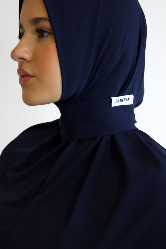 Instant hijab navy blue